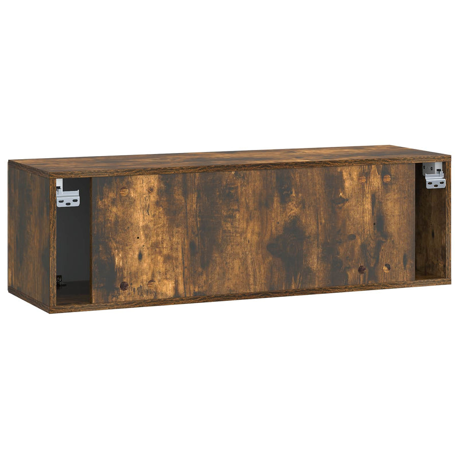Wandbeugel TV-kast Gerookt eiken 98 x 31 x 30 cm Bewerkt hout