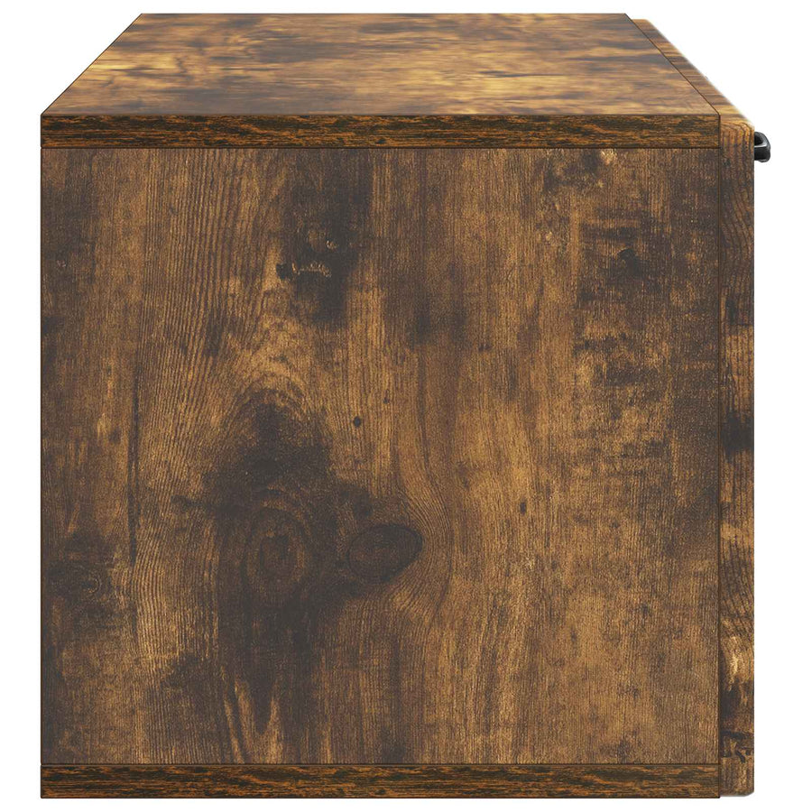 Wandbeugel TV-kast Gerookt eiken 98 x 31 x 30 cm Bewerkt hout