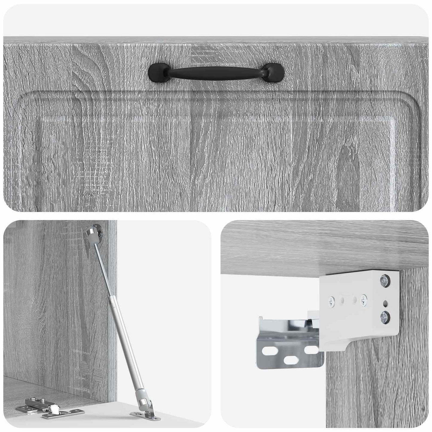 Wandbeugel TV-kast Grijs sonoma 98 x 31 x 30 cm Bewerkt hout