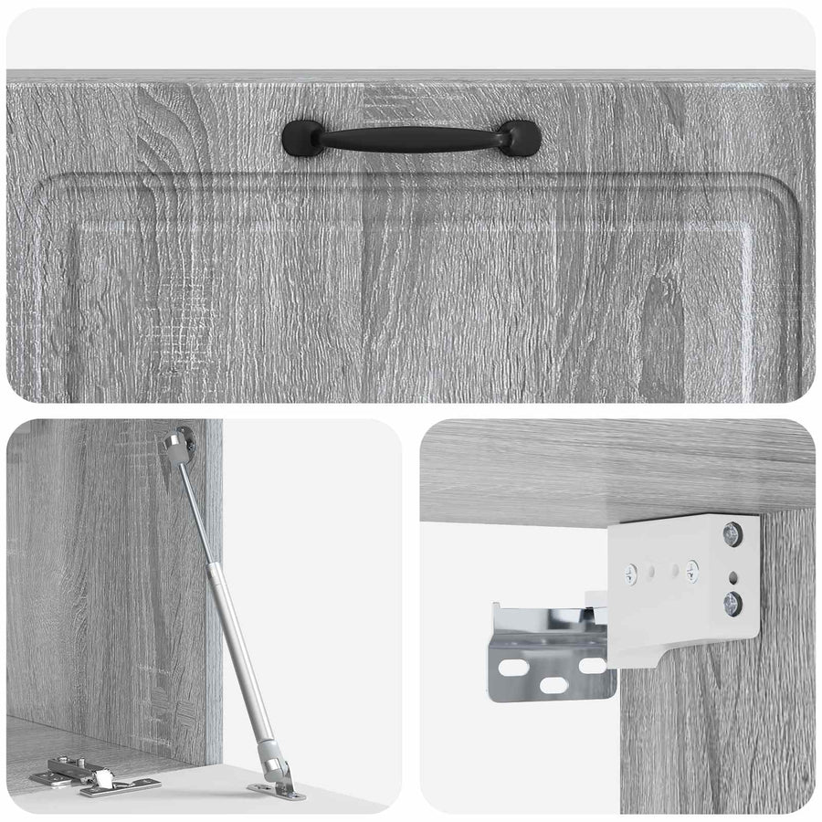 Wandbeugel TV-kast Grijs sonoma 98 x 31 x 30 cm Bewerkt hout