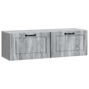 Tv-meubel 98x31x30 cm grijs sonoma bewerkt hout wandmontage