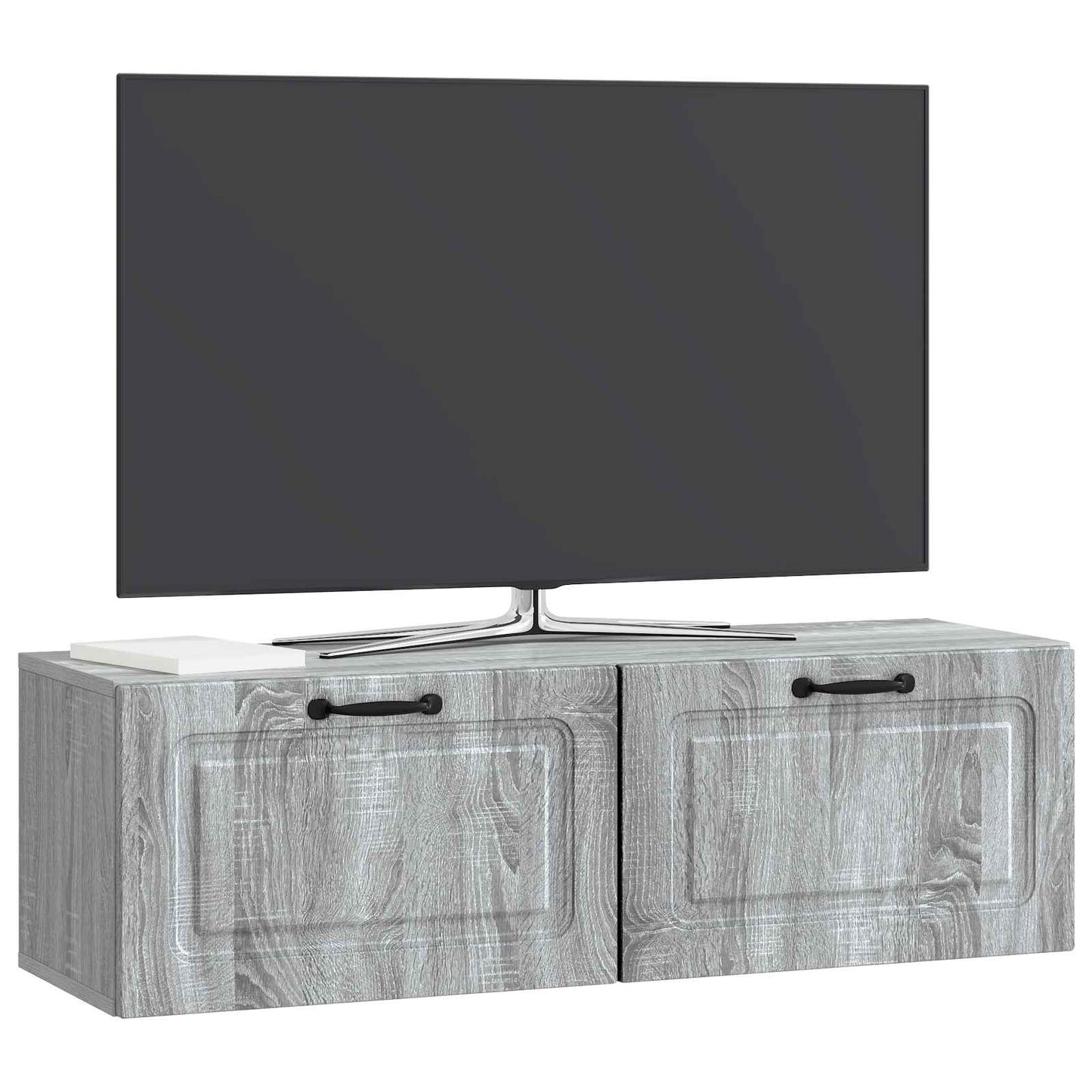 Wandbeugel TV-kast Grijs sonoma 98 x 31 x 30 cm Bewerkt hout