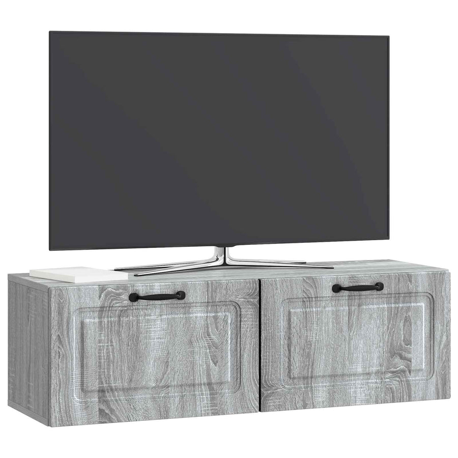 Wandbeugel TV-kast Grijs sonoma 98 x 31 x 30 cm Bewerkt hout