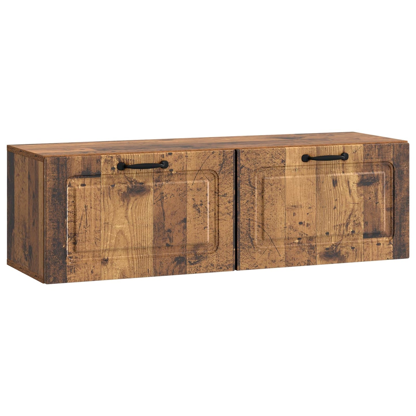 Wandbeugel TV-kast Oud hout 98 x 31 x 30 cm Bewerkt hout
