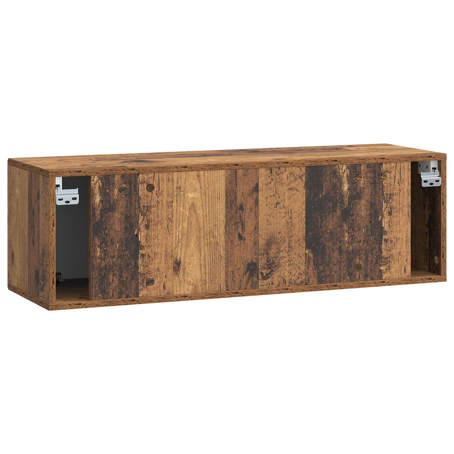 Wandbeugel TV-kast Oud hout 98 x 31 x 30 cm Bewerkt hout
