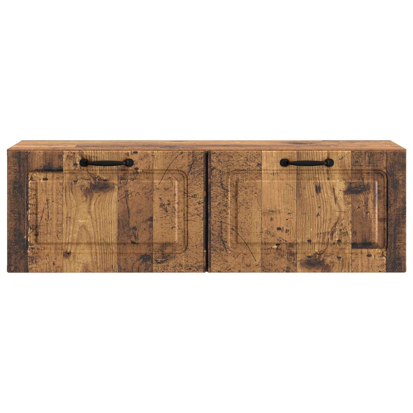 Wandbeugel TV-kast Oud hout 98 x 31 x 30 cm Bewerkt hout