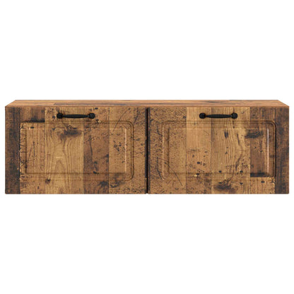 Wandbeugel TV-kast Oud hout 98 x 31 x 30 cm Bewerkt hout
