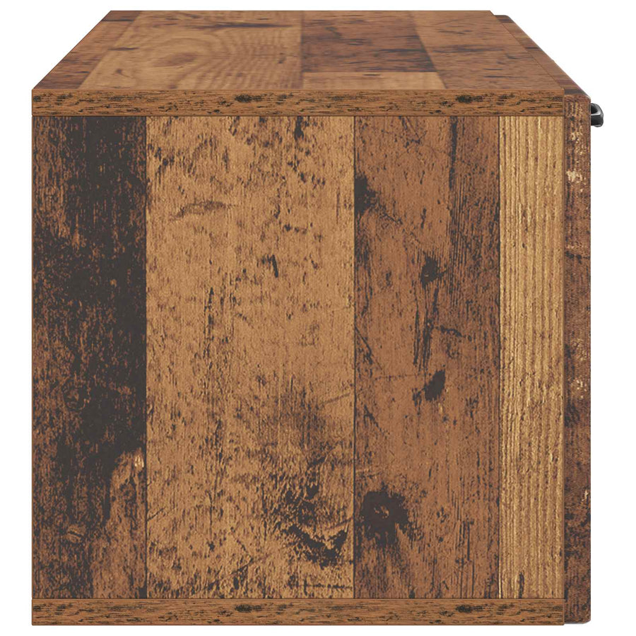 Wandbeugel TV-kast Oud hout 98 x 31 x 30 cm Bewerkt hout