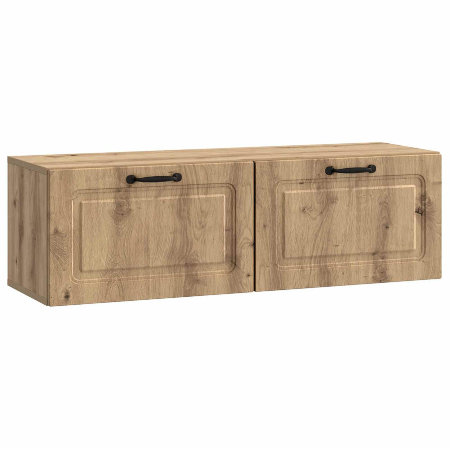 Wandbeugel TV-kast Artisanaal eiken 98 x 31 x 30 cm