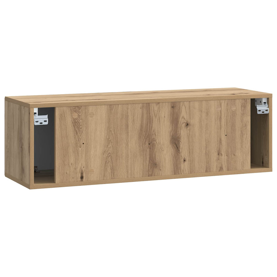 Wandbeugel TV-kast Artisanaal eiken 98 x 31 x 30 cm