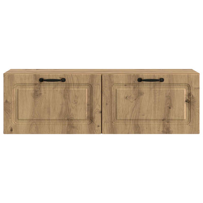 Wandbeugel TV-kast Artisanaal eiken 98 x 31 x 30 cm