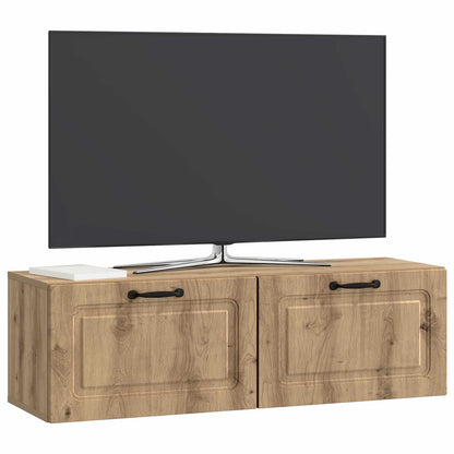 Wandbeugel TV-kast Artisanaal eiken 98 x 31 x 30 cm