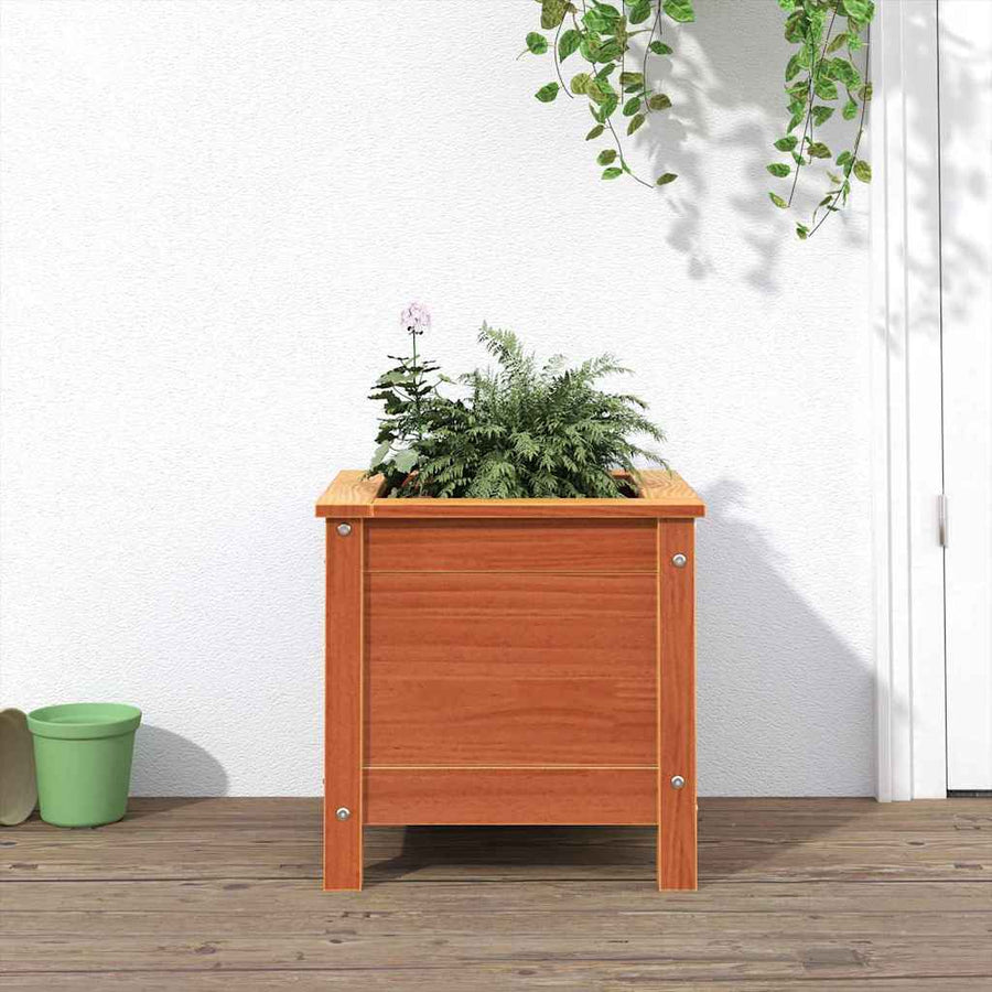 Tuin Bloempot Massief Grenenhout Wasbruin