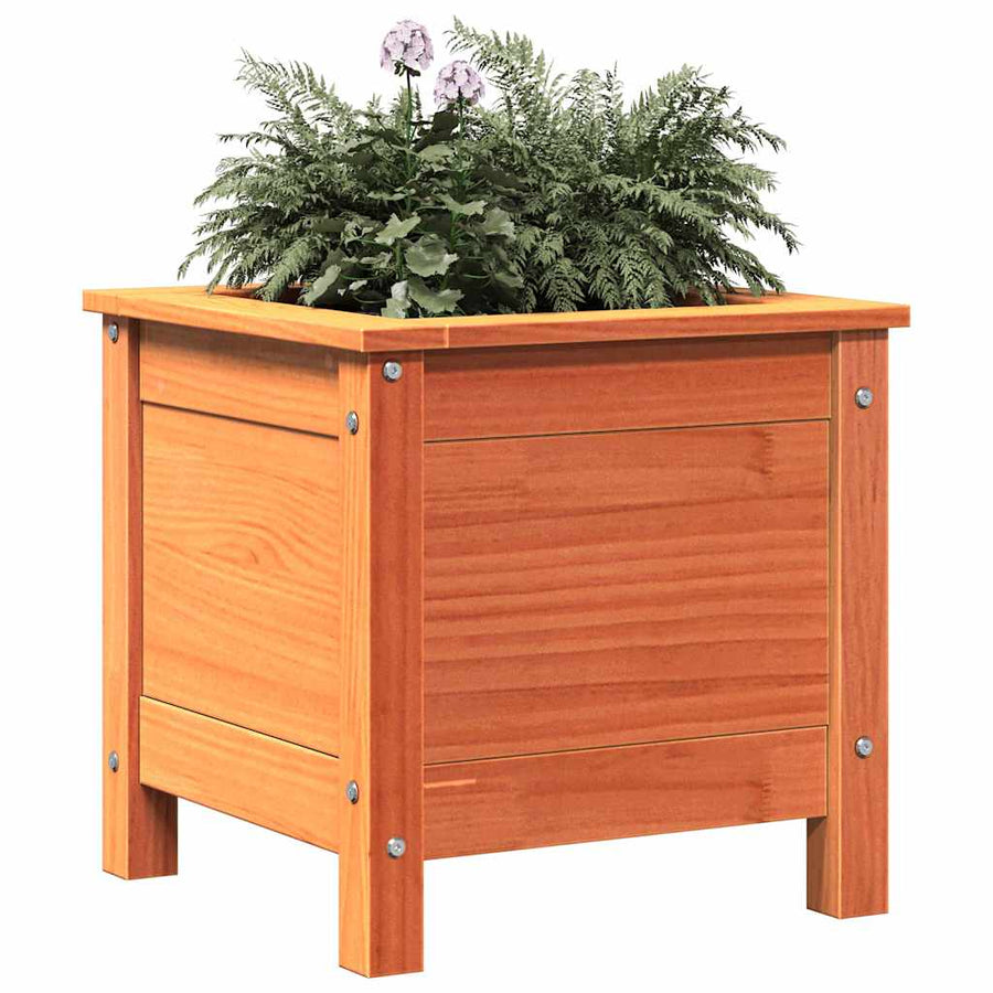 Tuin Bloempot Massief Grenenhout Wasbruin