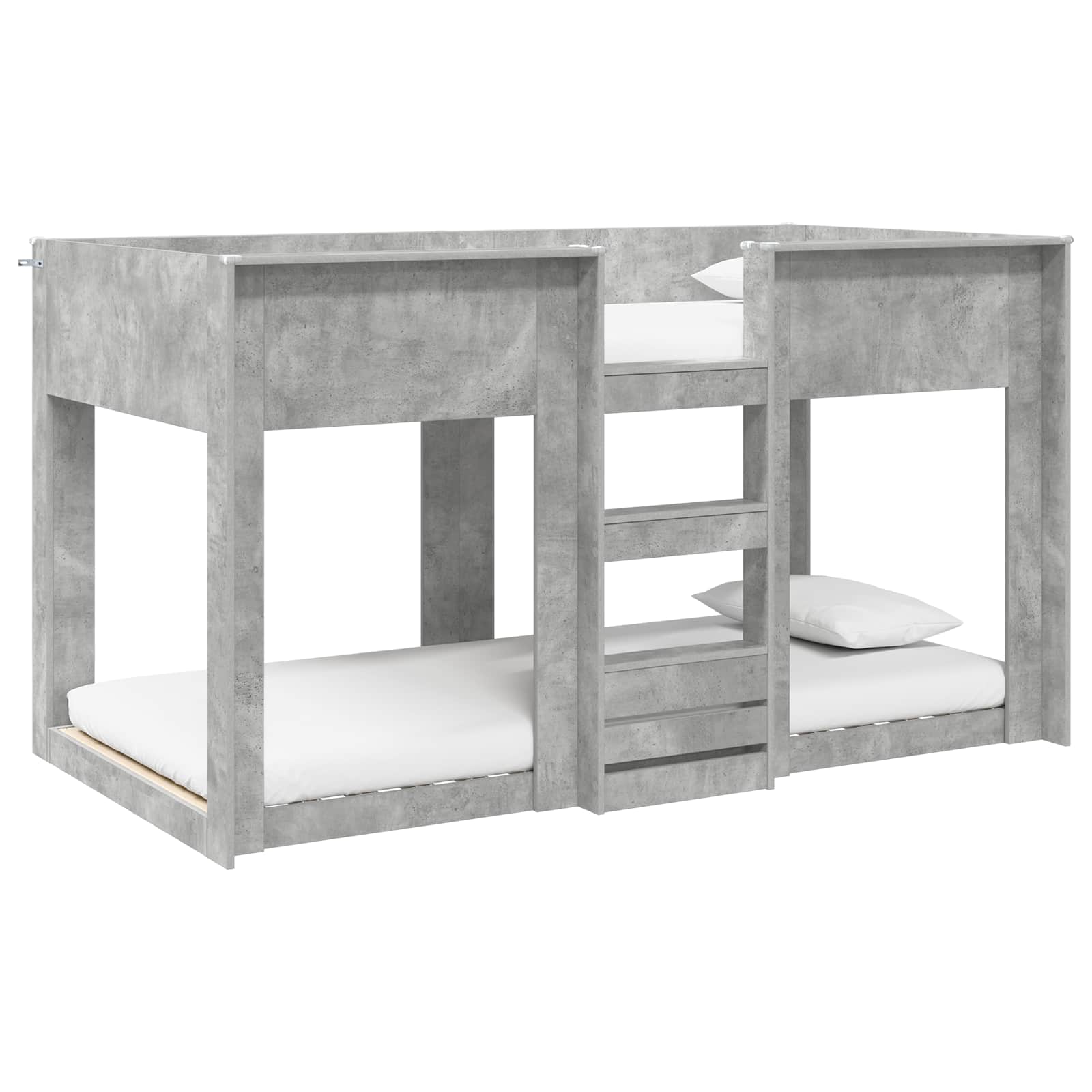 Bunk Bed voor Kinderen Beton Grijs 75 x 190 cm Bewerkt hout