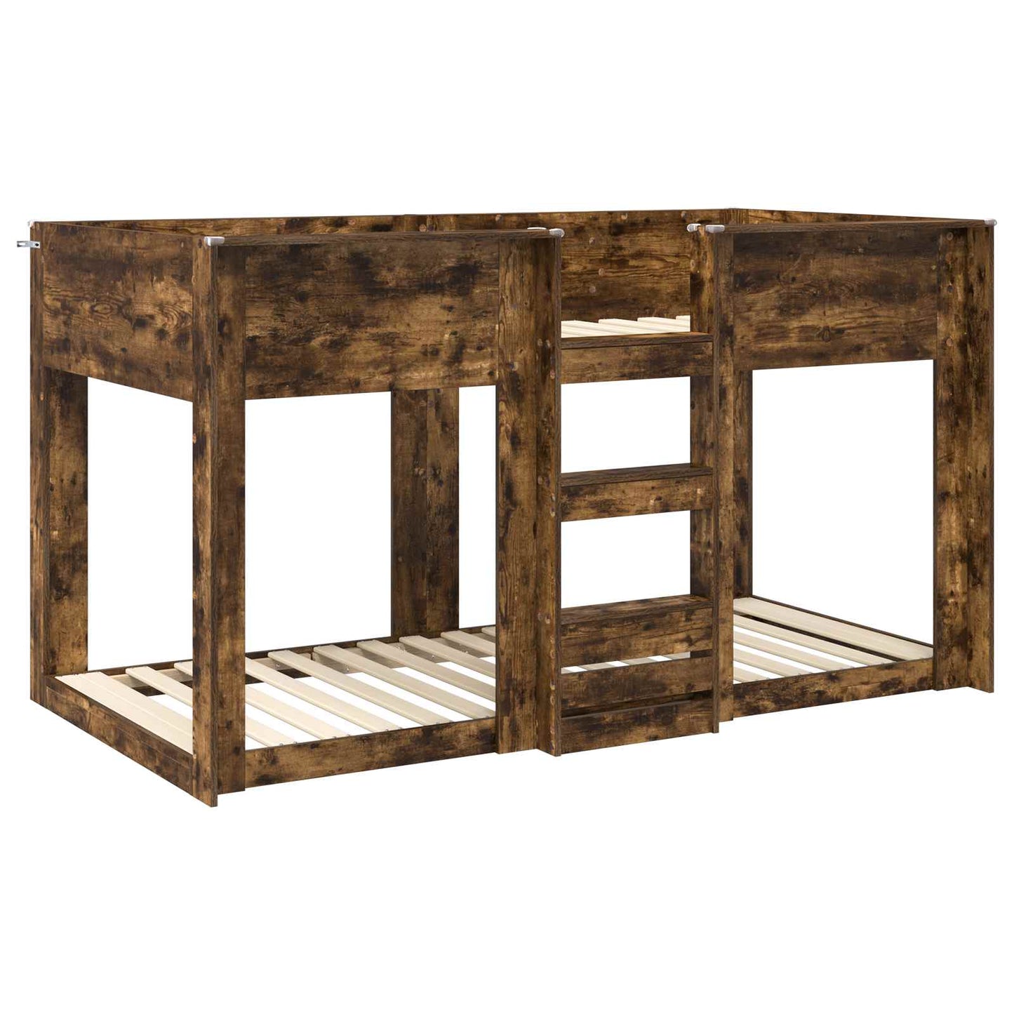 Bunk Bed voor Kinderen Gerookt eiken 75 x 190 cm Bewerkt hout