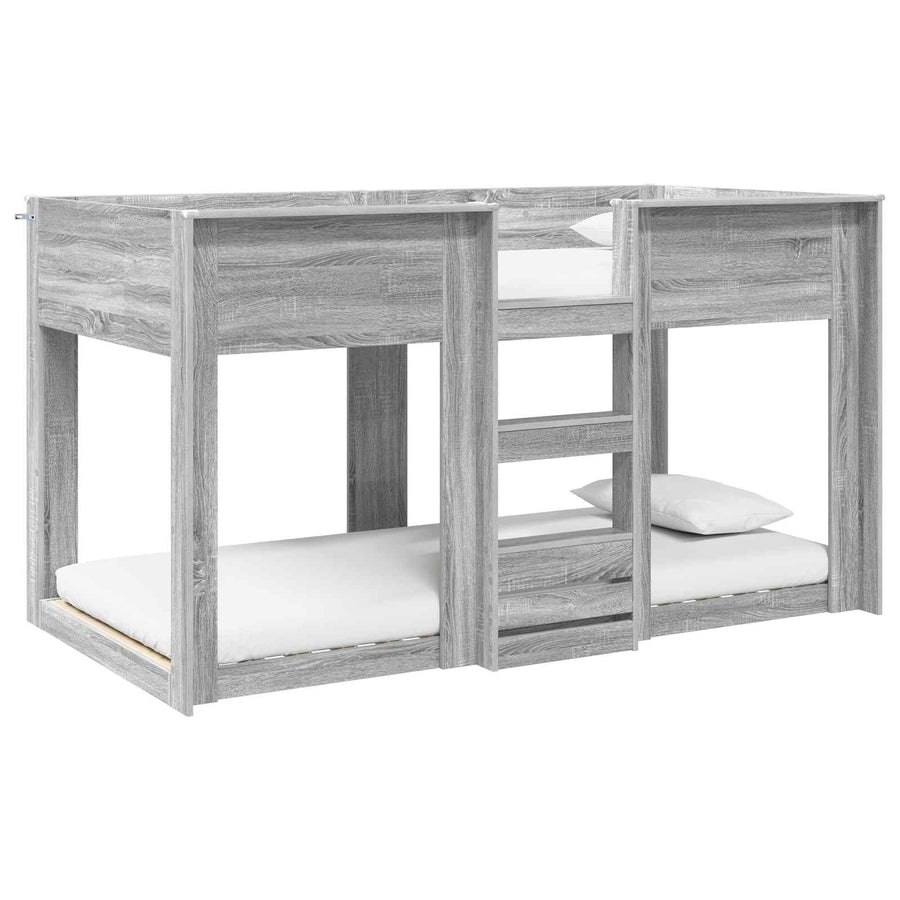 Bunk Bed voor Kinderen Grijs Sonoma 75 x 190 cm Bewerkt hout