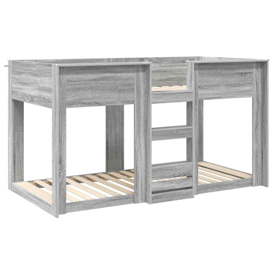 Bunk Bed voor Kinderen Grijs Sonoma 75 x 190 cm Bewerkt hout