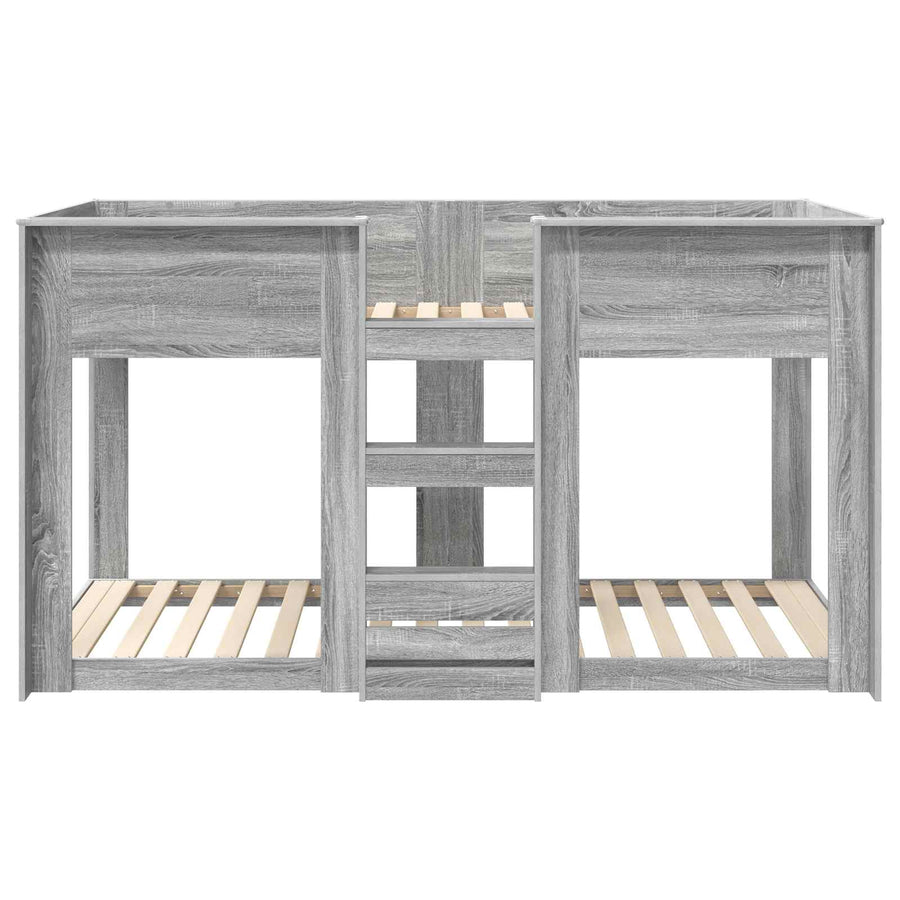 Bunk Bed voor Kinderen Grijs Sonoma 75 x 190 cm Bewerkt hout