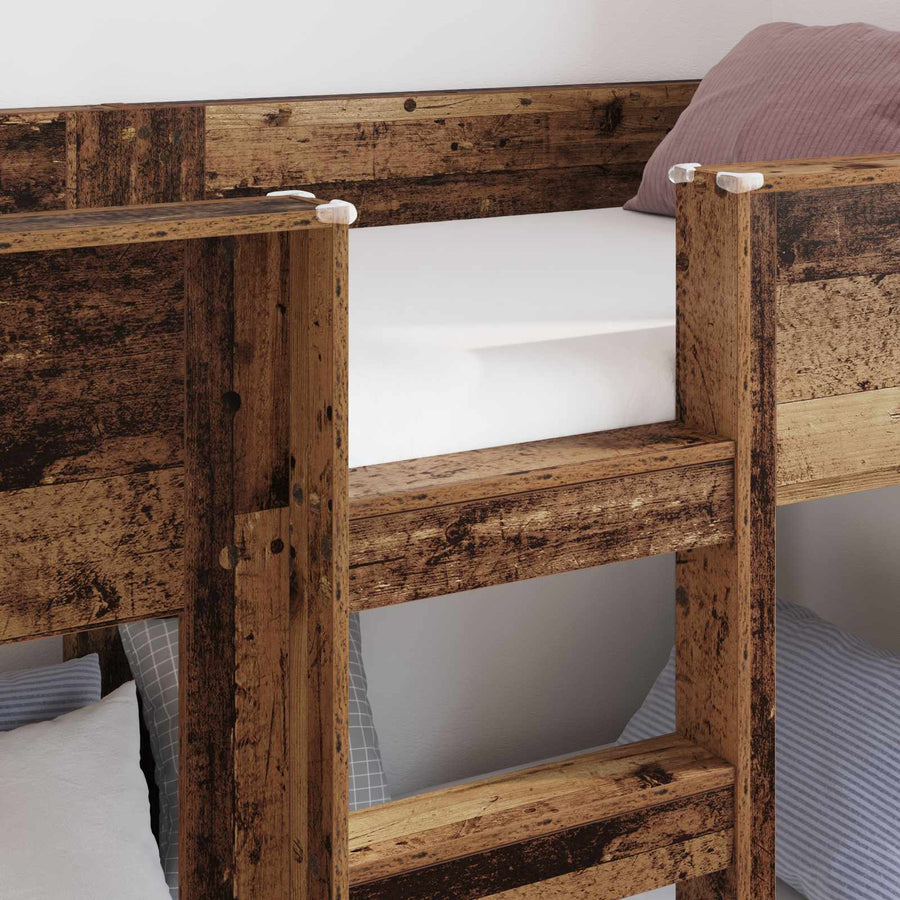 Bunk Bed voor Kinderen Oudhout 75 x 190 cm Bewerkt hout