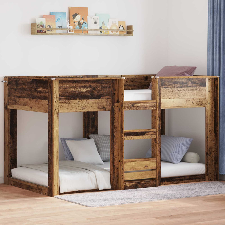 Bunk Bed voor Kinderen Oudhout 75 x 190 cm Bewerkt hout