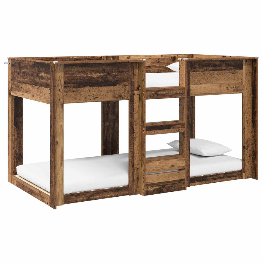 Bunk Bed voor Kinderen Oudhout 75 x 190 cm Bewerkt hout