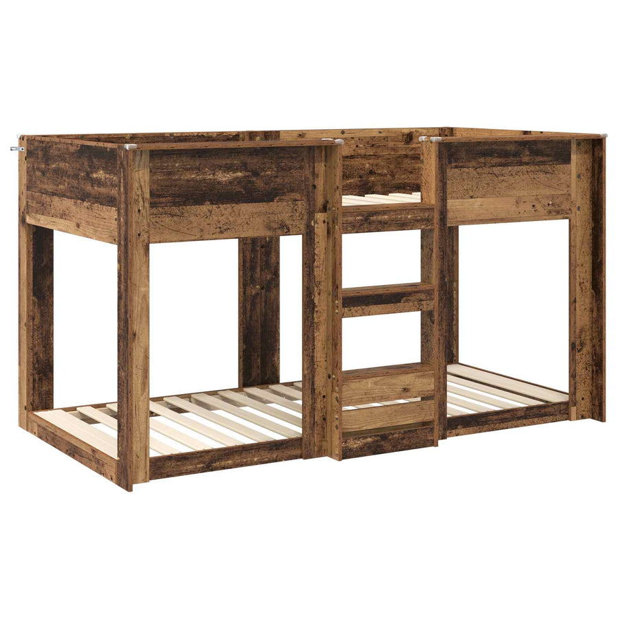 Bunk Bed voor Kinderen Oudhout 75 x 190 cm Bewerkt hout
