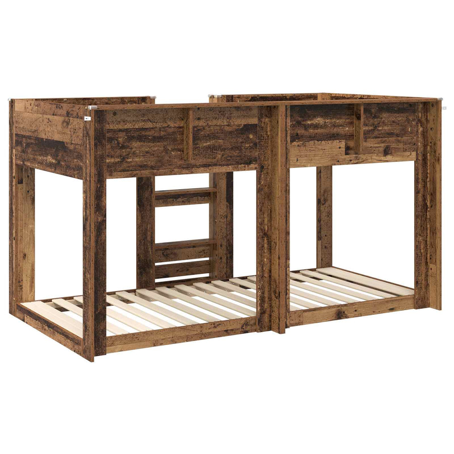 Bunk Bed voor Kinderen Oudhout 75 x 190 cm Bewerkt hout