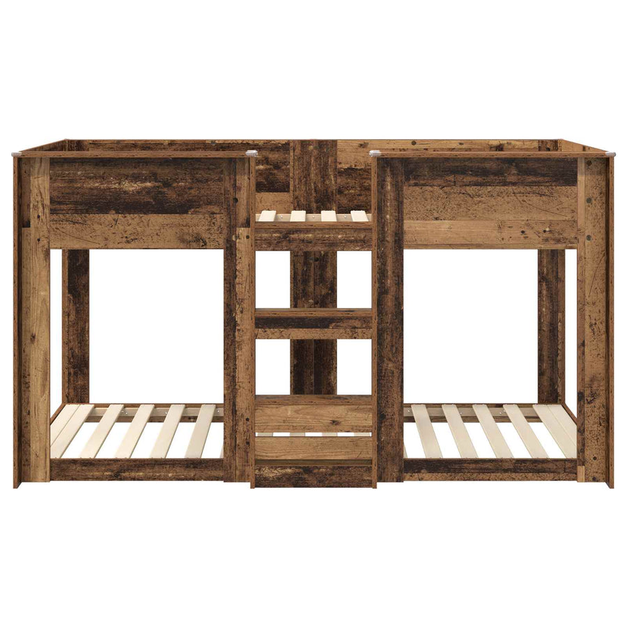Bunk Bed voor Kinderen Oudhout 75 x 190 cm Bewerkt hout