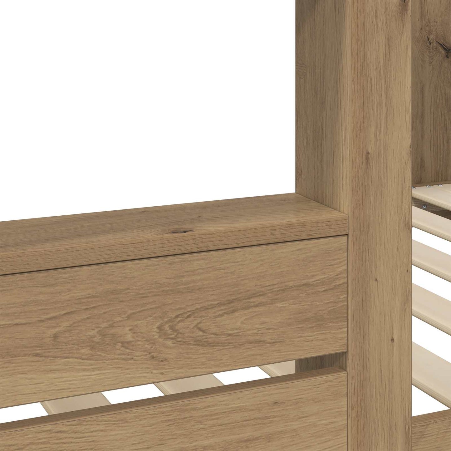 Bunk Bed voor Kinderen Artisan Eiken 75 x 190 cm Bewerkt hout