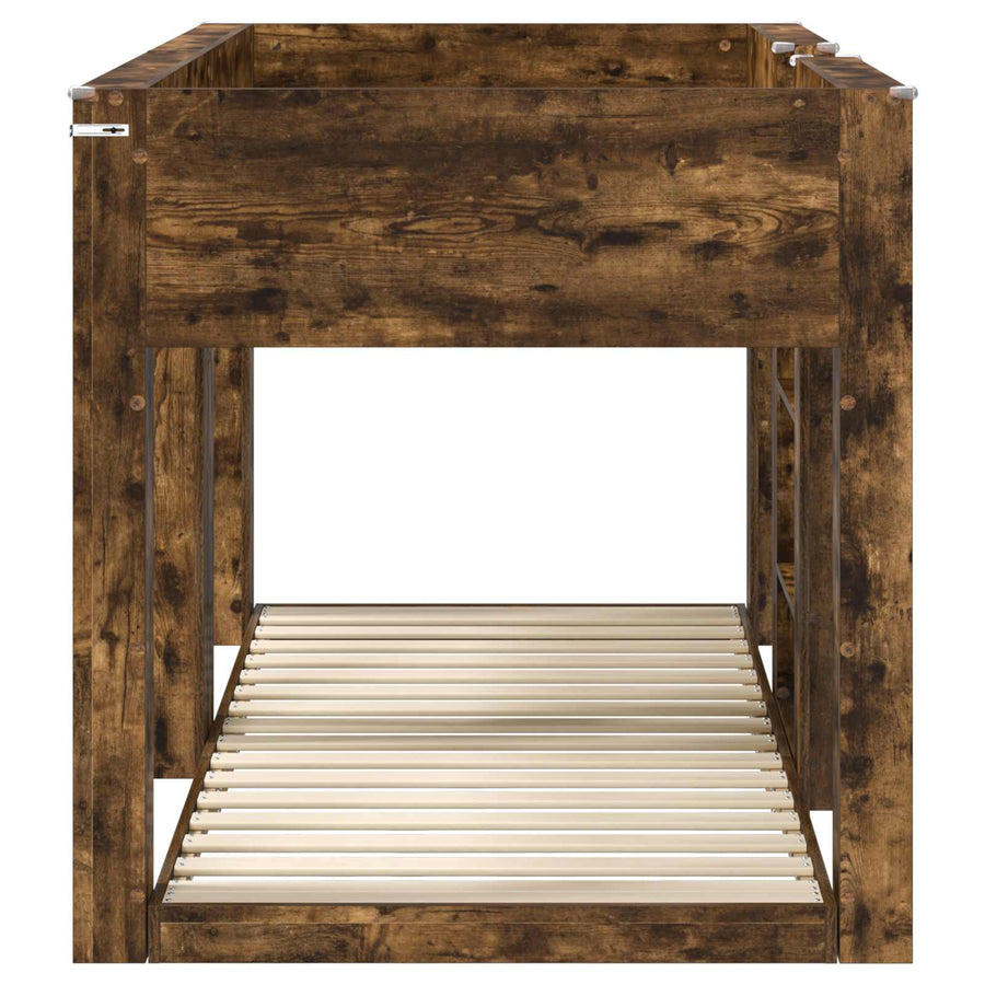 Bunk Bed voor Kinderen Gerookt eiken 90 x 190 cm Bewerkt hout