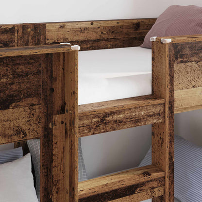 Bunk Bed voor Kinderen Oudhout 90 x 190 cm Bewerkt hout