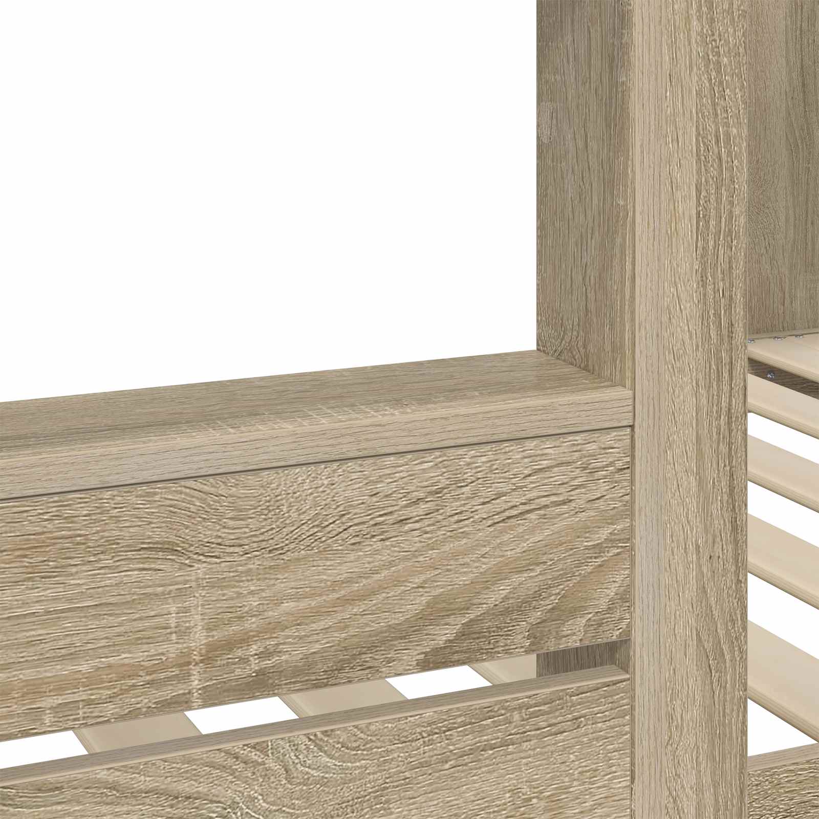 Bunk Bed voor Kinderen Sonoma Eiken 80 x 200 cm Bewerkt hout