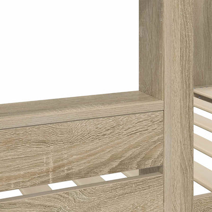 Bunk Bed voor Kinderen Sonoma Eiken 80 x 200 cm Bewerkt hout