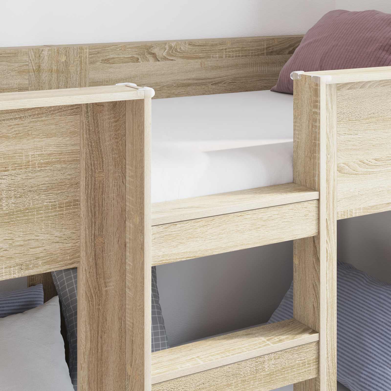 Bunk Bed voor Kinderen Sonoma Eiken 80 x 200 cm Bewerkt hout