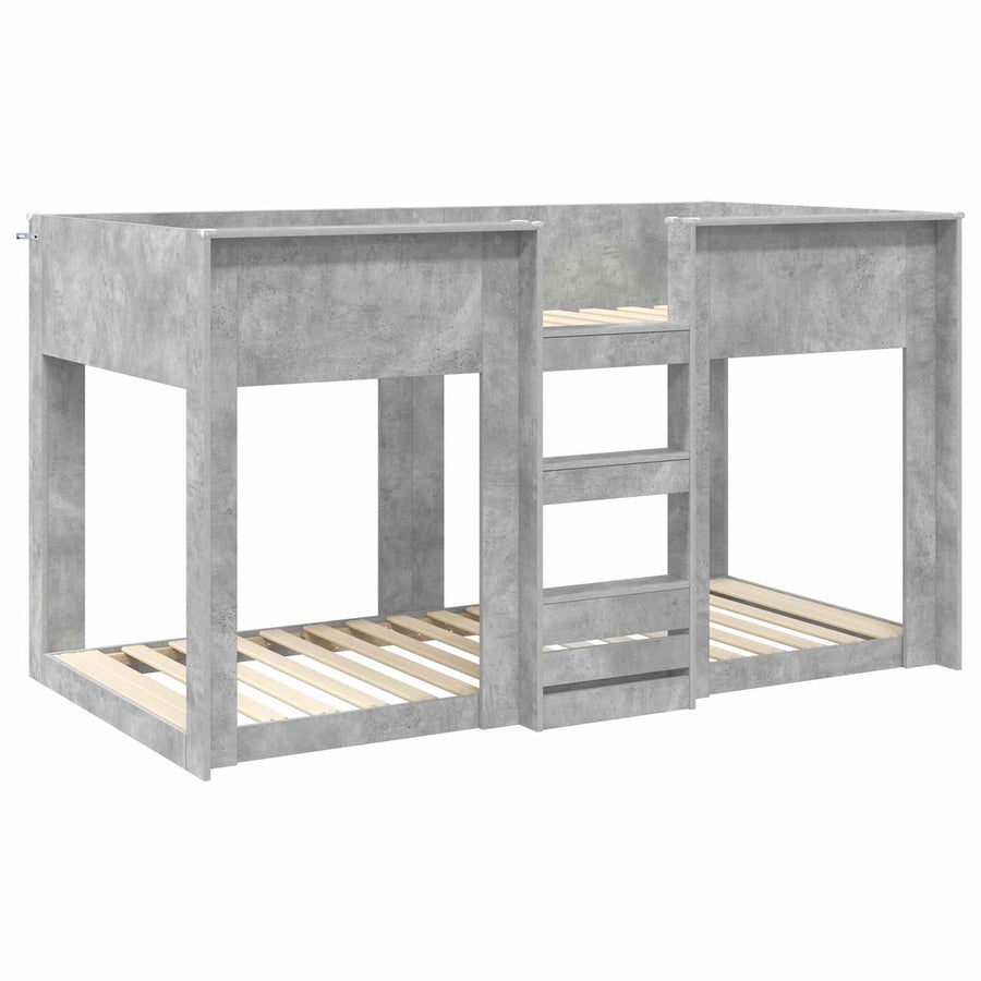 Bunk Bed voor Kinderen Beton Grijs 80 x 200 cm Bewerkt hout