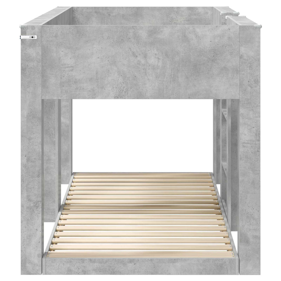 Bunk Bed voor Kinderen Beton Grijs 80 x 200 cm Bewerkt hout