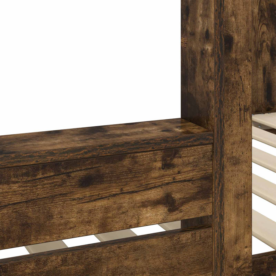 Bunk Bed voor Kinderen Gerookt eiken 80 x 200 cm Bewerkt hout