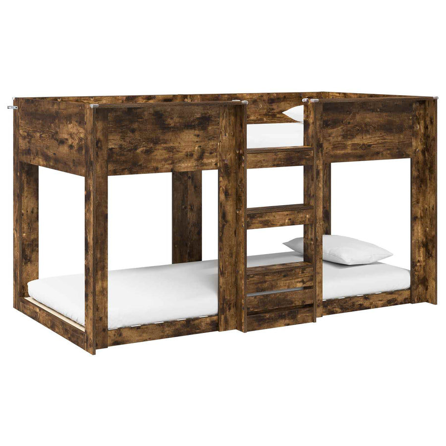 Bunk Bed voor Kinderen Gerookt eiken 80 x 200 cm Bewerkt hout