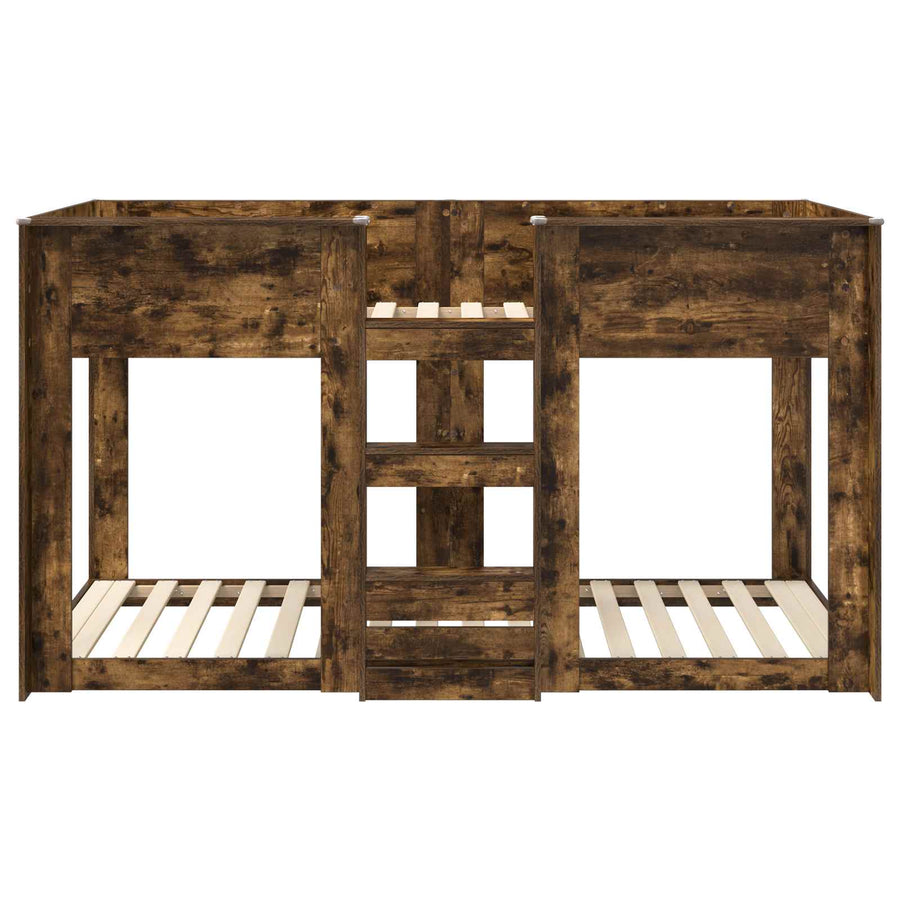 Bunk Bed voor Kinderen Gerookt eiken 80 x 200 cm Bewerkt hout