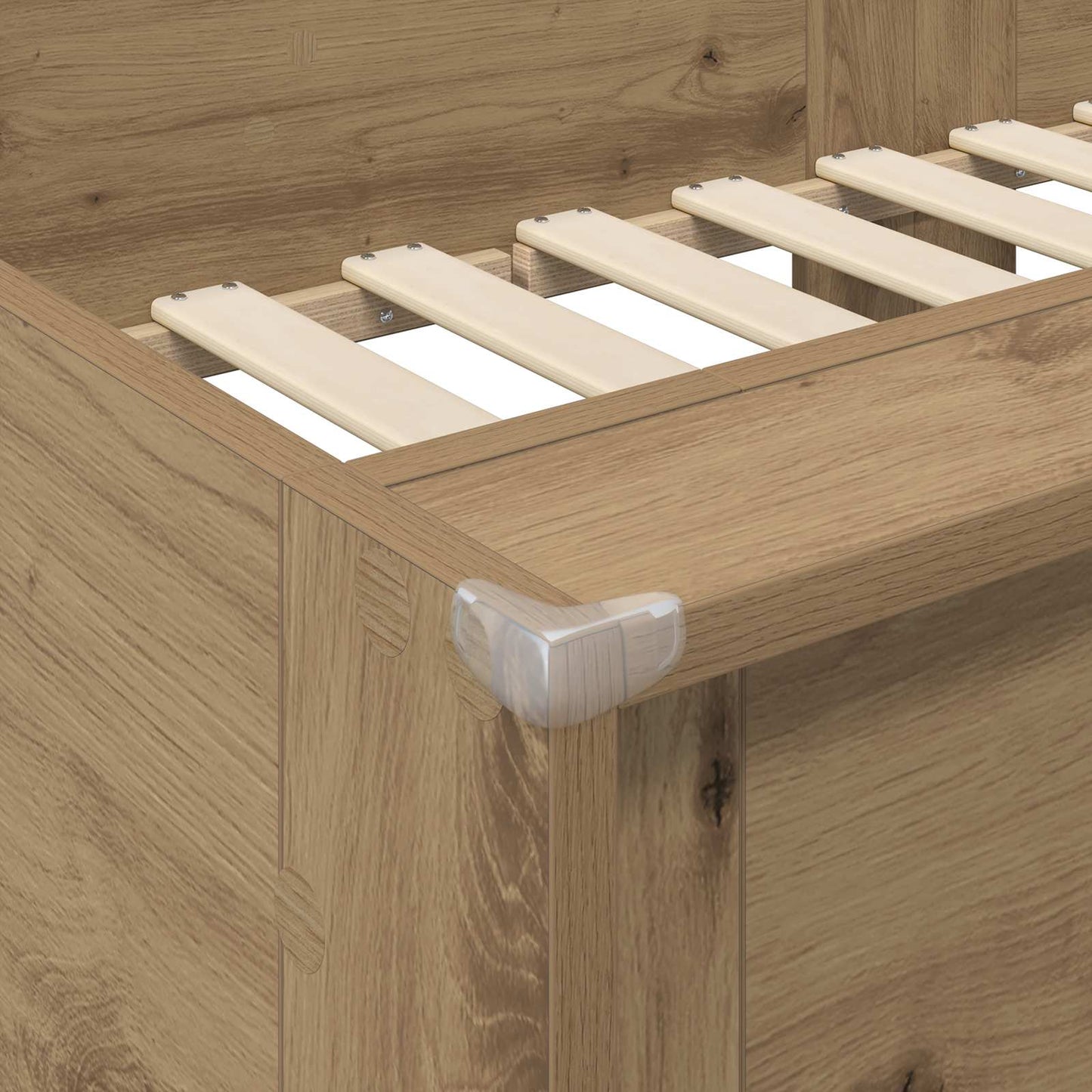 Bunk Bed voor Kinderen Artisan Eiken 80 x 200 cm Bewerkt hout
