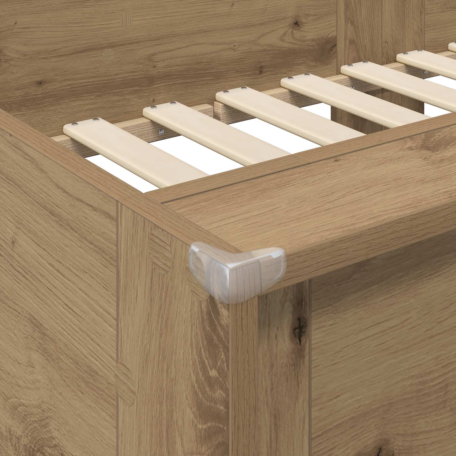 Bunk Bed voor Kinderen Artisan Eiken 80 x 200 cm Bewerkt hout