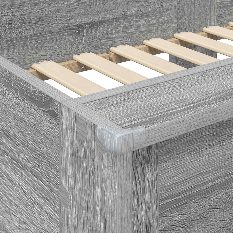 Bunk Bed voor Kinderen Grijs Sonoma 90 x 200 cm Bewerkt hout