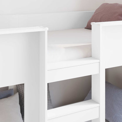 Bunk Bed voor Kinderen Wit 100 x 200 cm Bewerkt hout