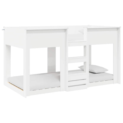 Bunk Bed voor Kinderen Wit 100 x 200 cm Bewerkt hout