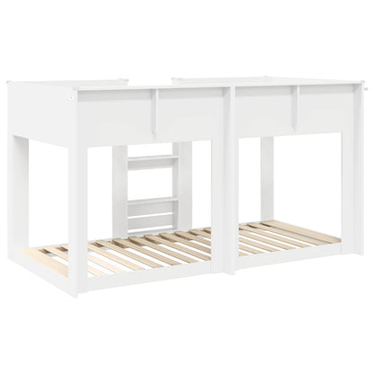 Bunk Bed voor Kinderen Wit 100 x 200 cm Bewerkt hout