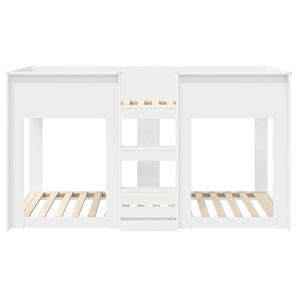 Bunk Bed voor Kinderen Wit 100 x 200 cm Bewerkt hout