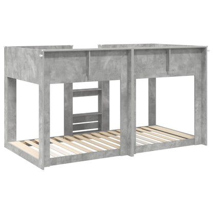 Bunk Bed voor Kinderen Beton Grijs 100 x 200 cm Bewerkt hout