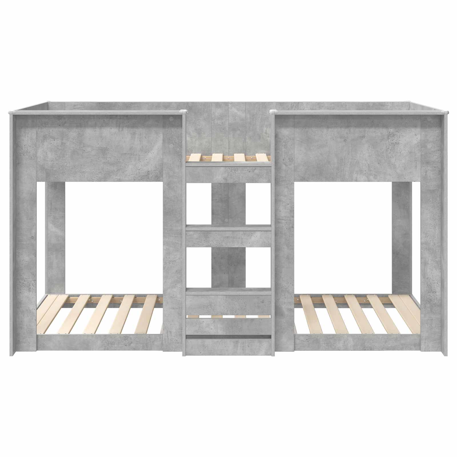 Bunk Bed voor Kinderen Beton Grijs 100 x 200 cm Bewerkt hout
