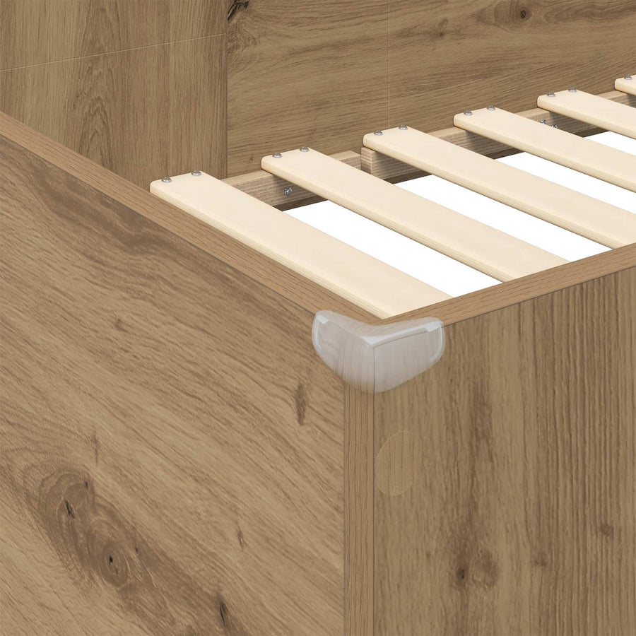 Loft Bedframe met Bureau met opslag Artisan Eiken 100 x 200 cm